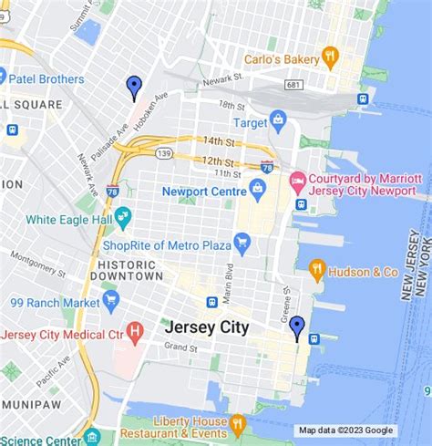 hyatt regency jersey city on the hudson map